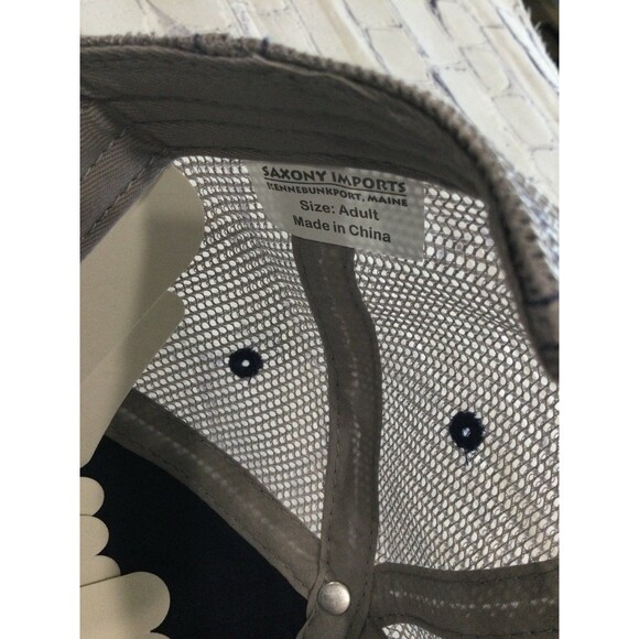 Kennebunkport Maine Cap Hat Unisex Snapback Denim Gray Distressed Cap Patch - Picture 7 of 8